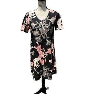 NWT Nicole Miller Original Floral Linen Blend Dress size Small
